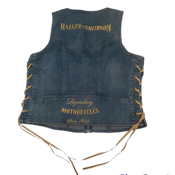 Harley Davidson Woman’s Denim Vest - Picture 1 of 5